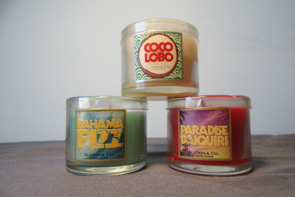 3 Bath & Body Slatkin & Co Mini Candles 1.3 oz Each New 3 Scents
